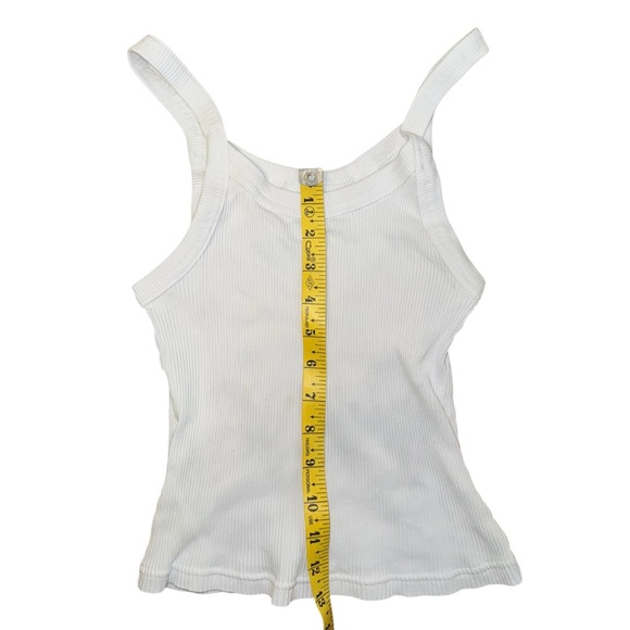 Weekday White Ribbed Crop Tank - Picture 5 of 7